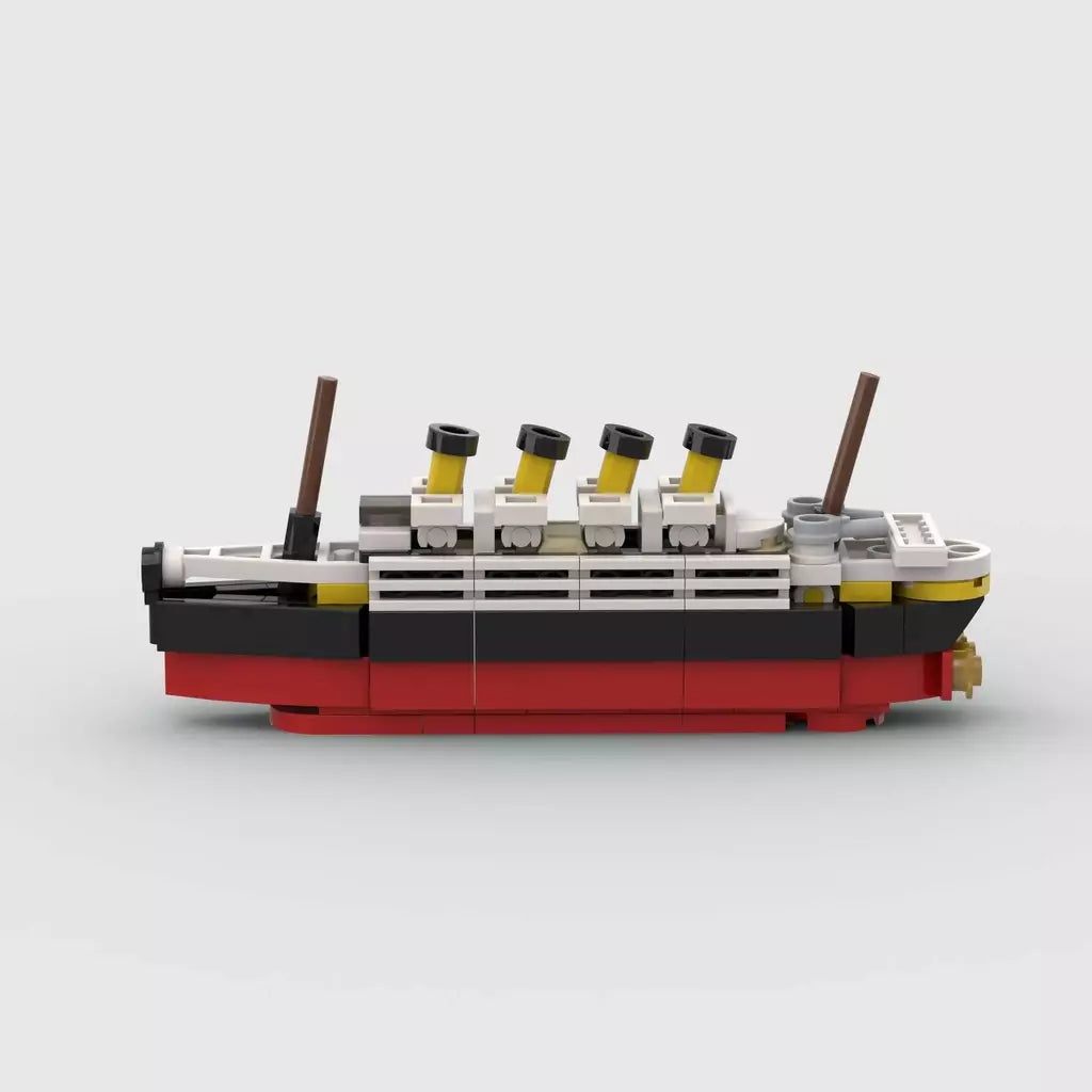 Titanic quebrar em meio rms cruzeiro afundou blocos de construção moc navio barco 3d modelo plástico diy steamboat presentes crianças brinquedos cidade filme