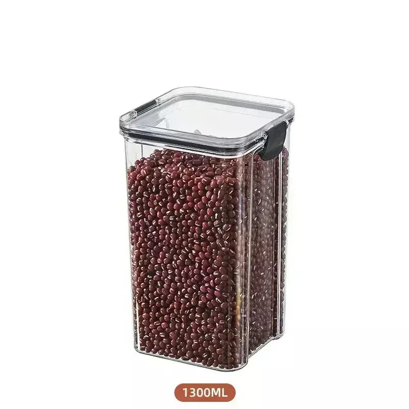 Conjuntos de cozinha empilháveis selados, 460-1800ml, caixa de plástico para armazenamento de alimentos, garrafa multigrãos, frutas secas, chá, recipientes de armazenamento