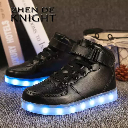Tamanho 25-46 led sapatos com luzes brilhantes led chinelos para crianças & adulto feminino tenis para crianças meninos meninas sapatilhas luminosas