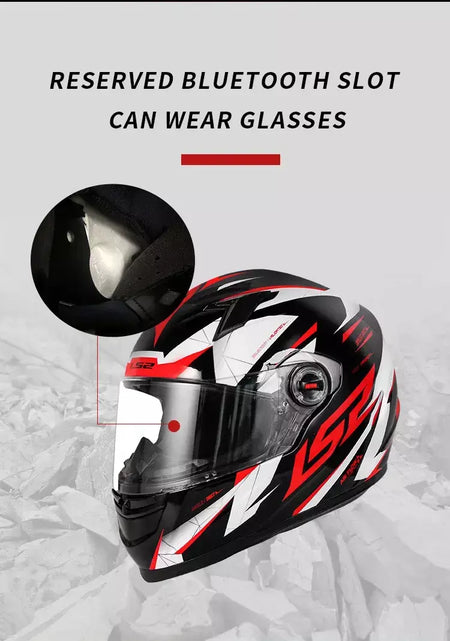 Ls2 rosto cheio capacete da motocicleta das mulheres dos homens capacete de motocross de alta resistência abs escudo 3c aprovado acessórios da motocicleta ff358
