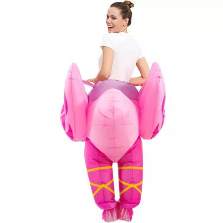 Adulto galo inflável traje engraçado unicórnio elk animais terno inflável halloween carnaval meio corpo explodir terno para cosplay