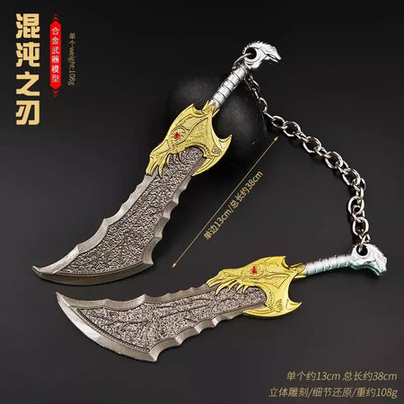 13 cm god of wars 5 jogo periféricos lâminas do caos metal artesanato arma modelo colecionável ornamentos criativo presentes de aniversário brinquedo