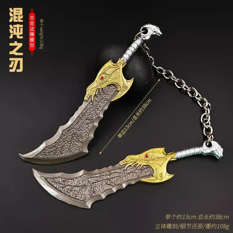 13 cm god of wars 5 jogo periféricos lâminas do caos metal artesanato arma modelo colecionável ornamentos criativo presentes de aniversário brinquedo