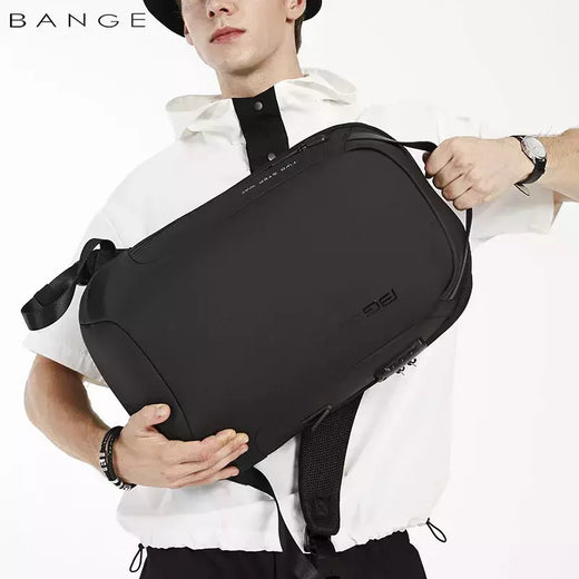 BANGE-Mochila de Viagem Impermeável Multifuncional, Sacos Escolares Masculinos Anti-Ladrão, Mochilas Laptop, Moda, 15.6";;VERDADEIRO;;"BA 7225 Black