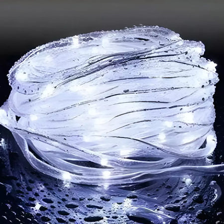 Led solar corda luz de tira corda 7m jardim iluminação rua guirlanda natal luzes fadas ao ar livre ip65 à prova dip65 água tubo lâmpada