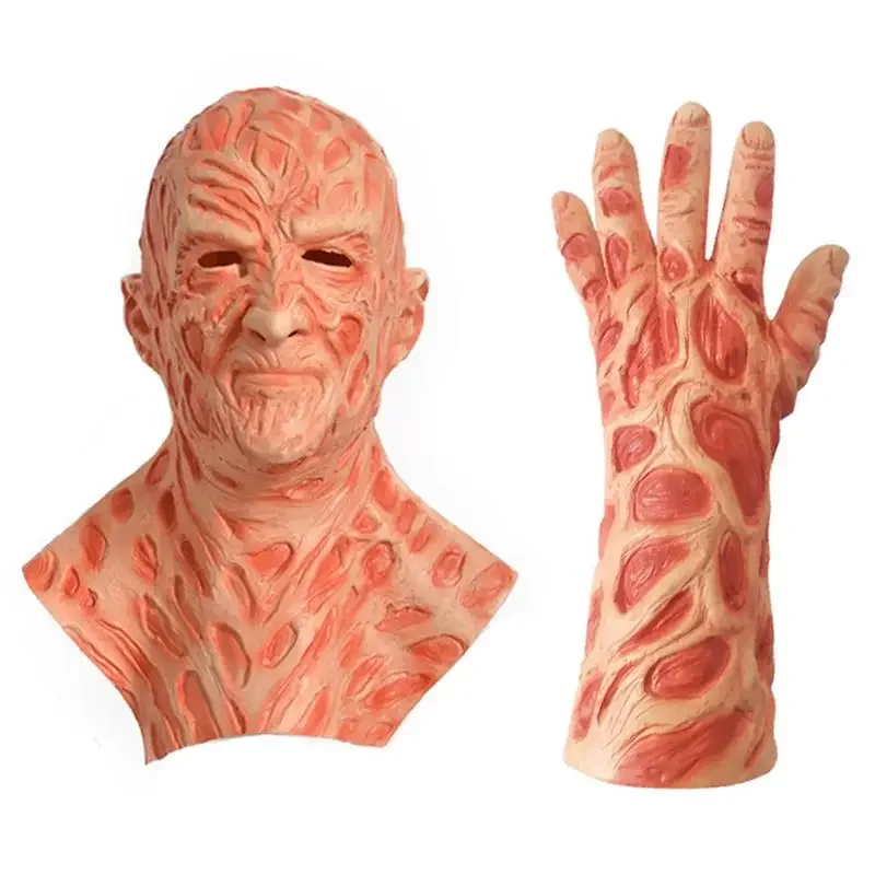 Assassinos jason máscara chapéu garras freddy krueger filmes de terror assustador látex chapelaria cosplay para emulsão para trajes de festa de halloween