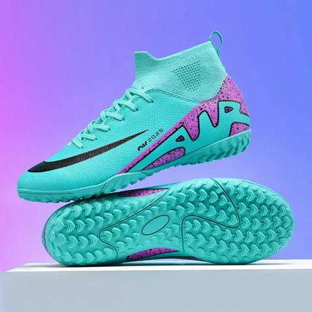 Sapatos de futebol profissional para homens, botas de futebol para meninos, tornozelo, antiderrapante, tênis TF, FG, calçados esportivos confortáveis, unissex, novos