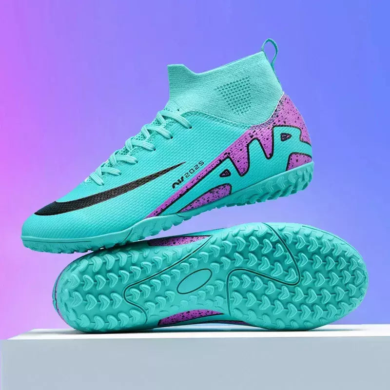 Sapatos de futebol profissional para homens, botas de futebol para meninos, tornozelo, antiderrapante, tênis TF, FG, calçados esportivos confortáveis, unissex, novos