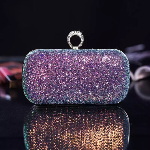 Evening Pink Clutch Purse Mulheres Bling Lantejoulas Bolsas 2023 Novo Designer De Moda Saco De Telefone De Luxo Crossbody Pequeno Saco De Designer