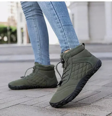 2024 novas botas de inverno para homens neve descalço mulheres ao ar livre antiderrapante pele quente tênis casuais plus size botas de tornozelo sapatos de caminhada