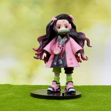 Anime 15cm demon slayer figura nezuko tanjirou zenitsu inosuke kyoujurou giyuu kawaii qposket pvc modelo brinquedos crianças presente