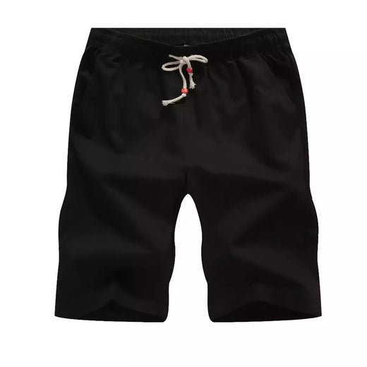 Bermuda masculina de algodão, calções casuais masculinos, calções pretos, roupas de praia, marca clássica, verão 2022