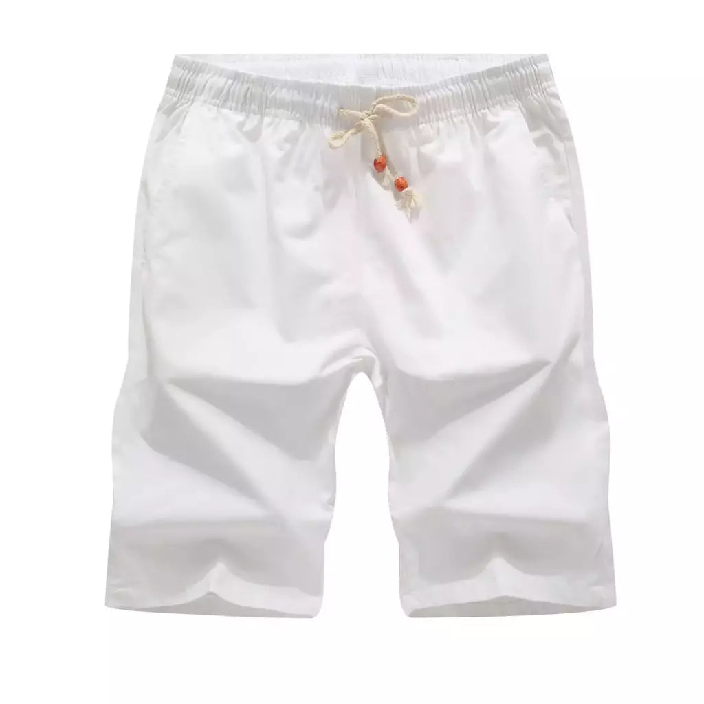 Bermuda masculina de algodão, calções casuais masculinos, calções pretos, roupas de praia, marca clássica, verão 2022