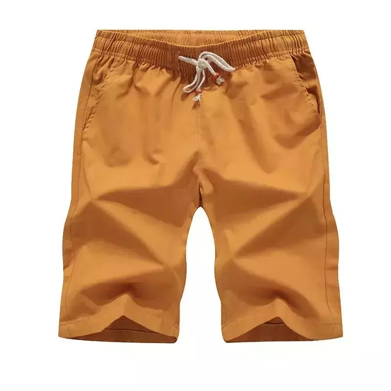 Bermuda masculina de algodão, calções casuais masculinos, calções pretos, roupas de praia, marca clássica, verão 2022